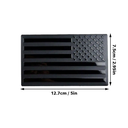 2-Pack Black USA Flag Metal Aluminium Emblem